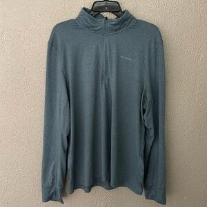 Merrell Men’s BetaTherm 1/4 Zip, Navy Heather, Lightweight Shirt, Large